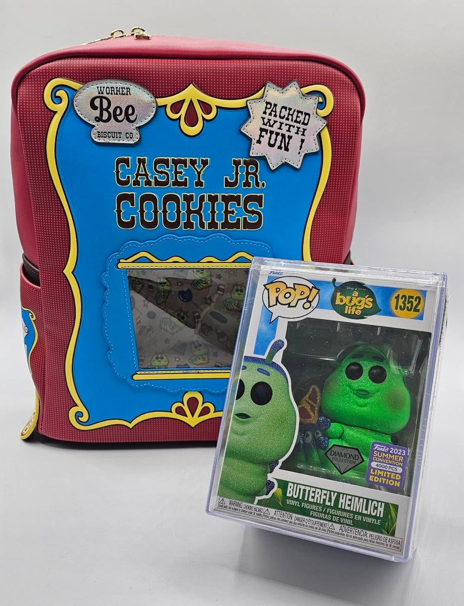Loungefly Disney A Bug\'s Life SDCC LE Heimlich Pop! and Bag Bundle New SDCC 2023 FUNKO LOUNGEFLY: A BUGS LIFE HEIMLICH BAG Casey  main image 2