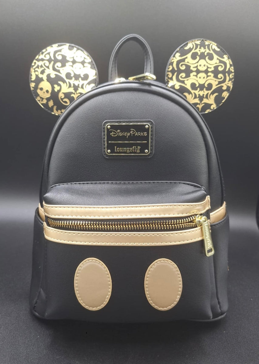 disney black and gold mini backpack Loungefly Disney Parks Pirates of the Caribbean Mickey Mouse The Main –  Commerce Gluttony