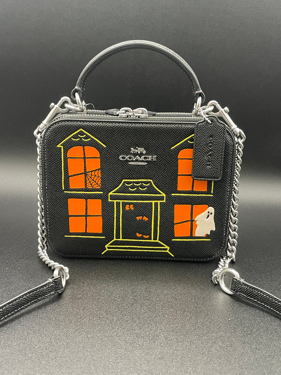 Coach Box Crossbody With Halloween Haunted House Commerce Gluttony