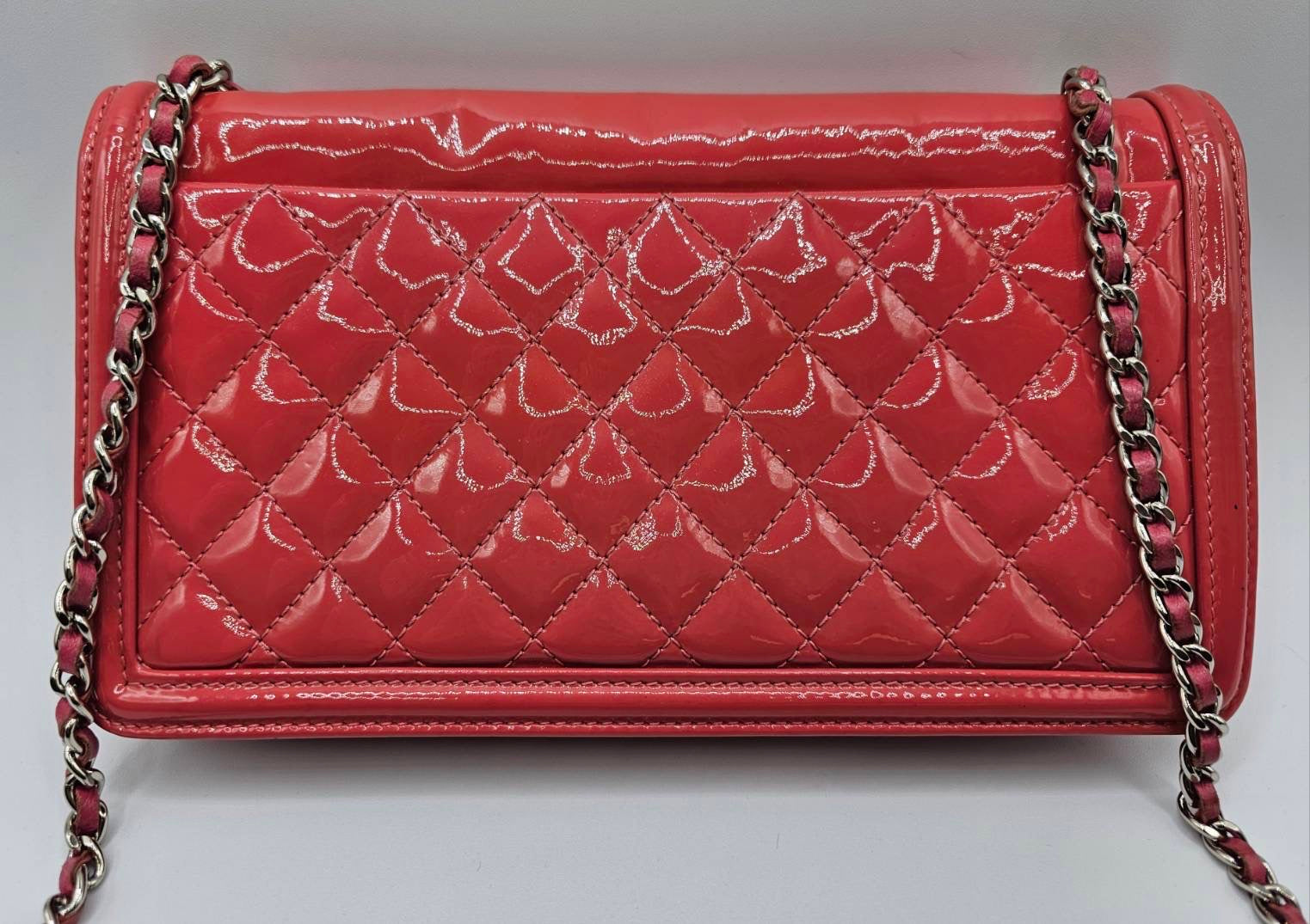 Chanel Lego Hot Pink Patent Brick Ombre Patent Flap