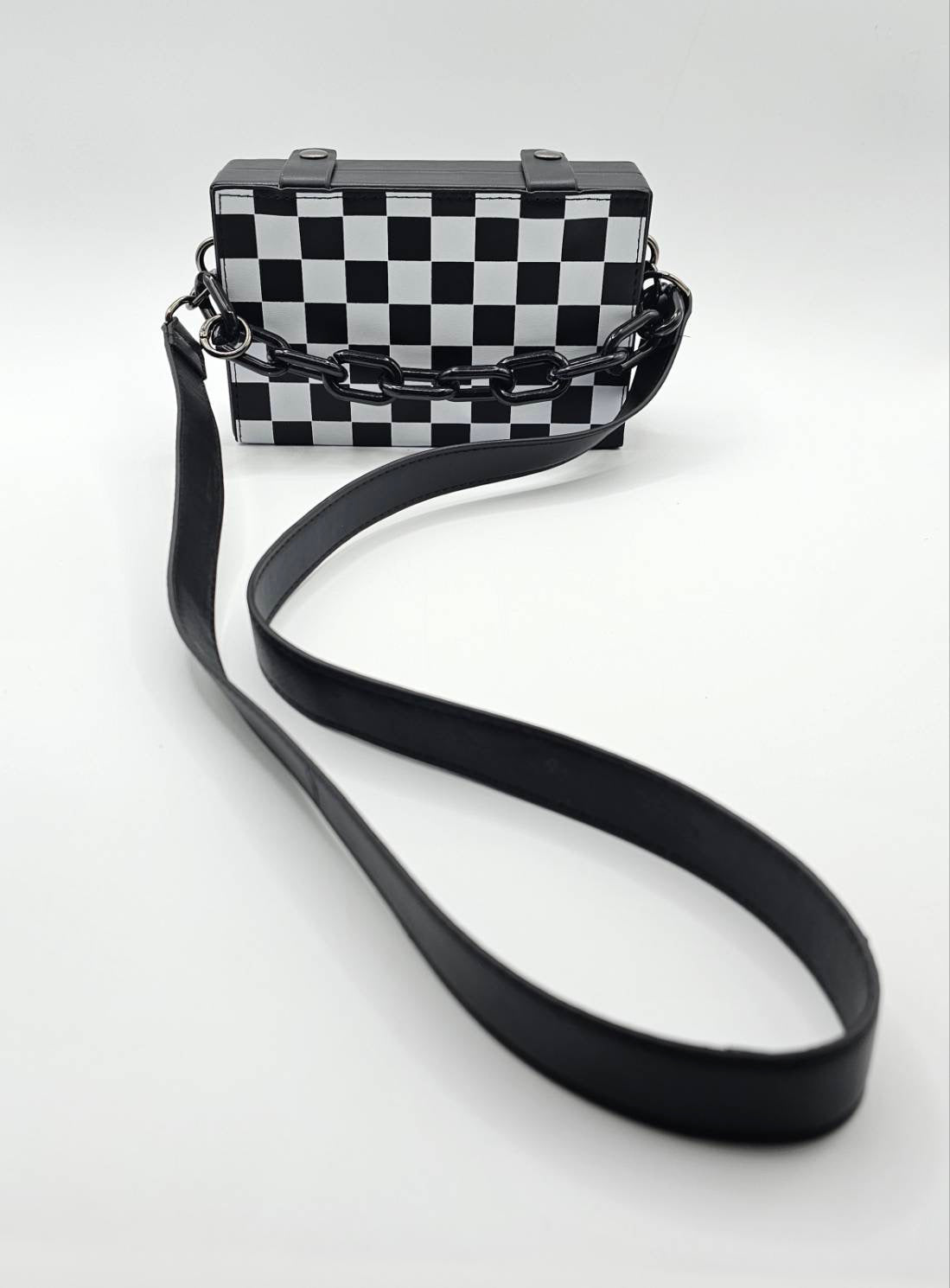 Striped or Checkerboard Box Crossbody Choose Design