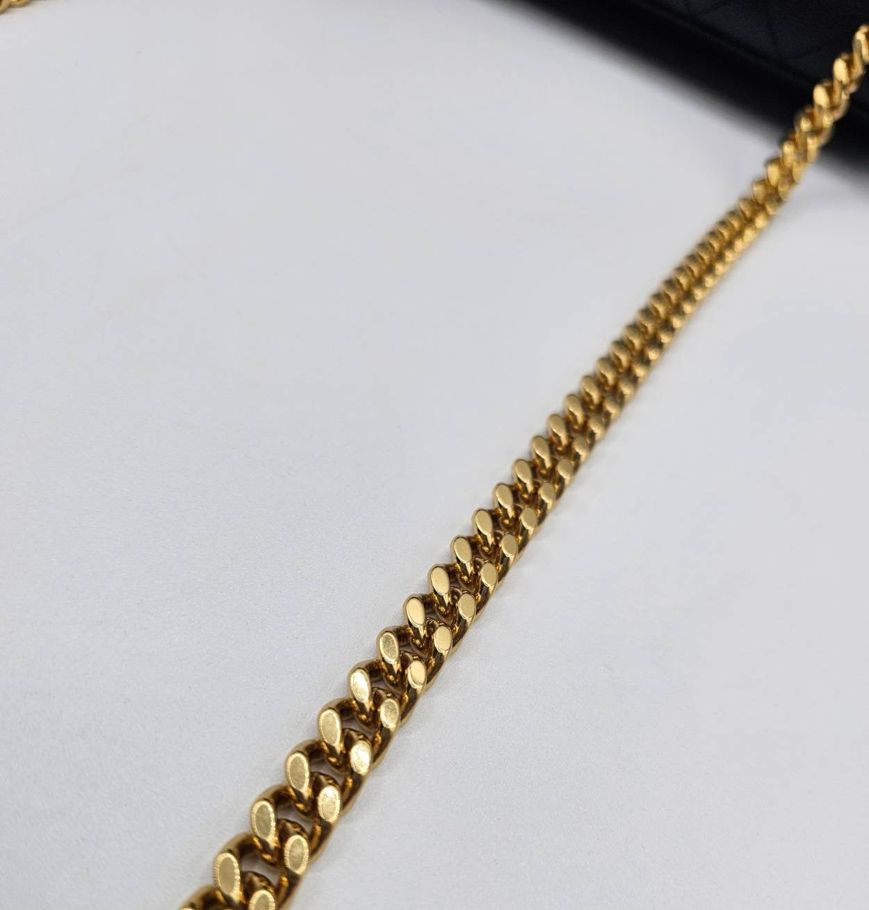 Yves Saint Laurent Gold Tone Chain Black Medium Envelope Shoulder Bag
