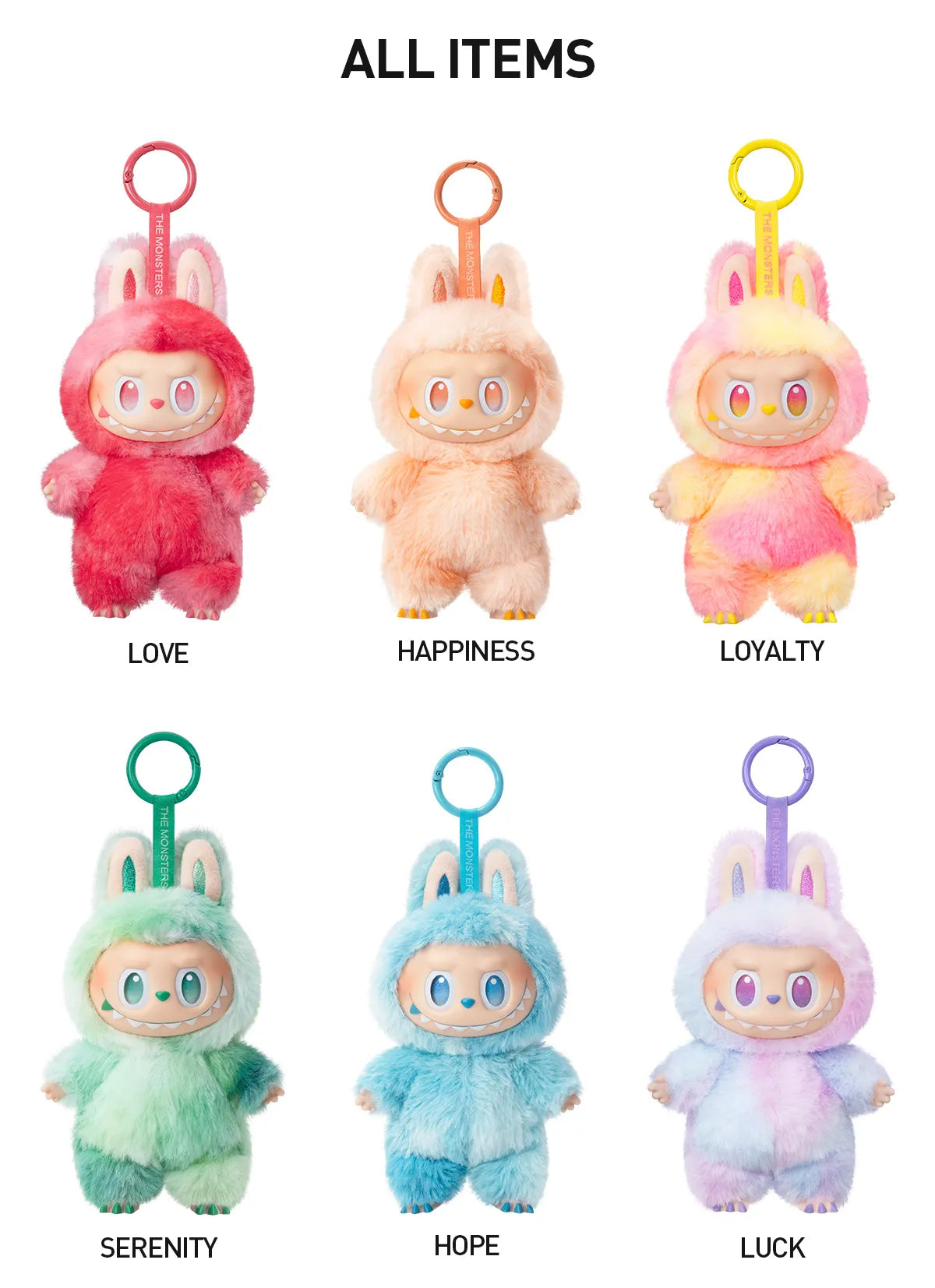 Pop Mart Labubu The Monsters Big Into Energy Series Vinyl Plush Pendant Sealed Case Of 6