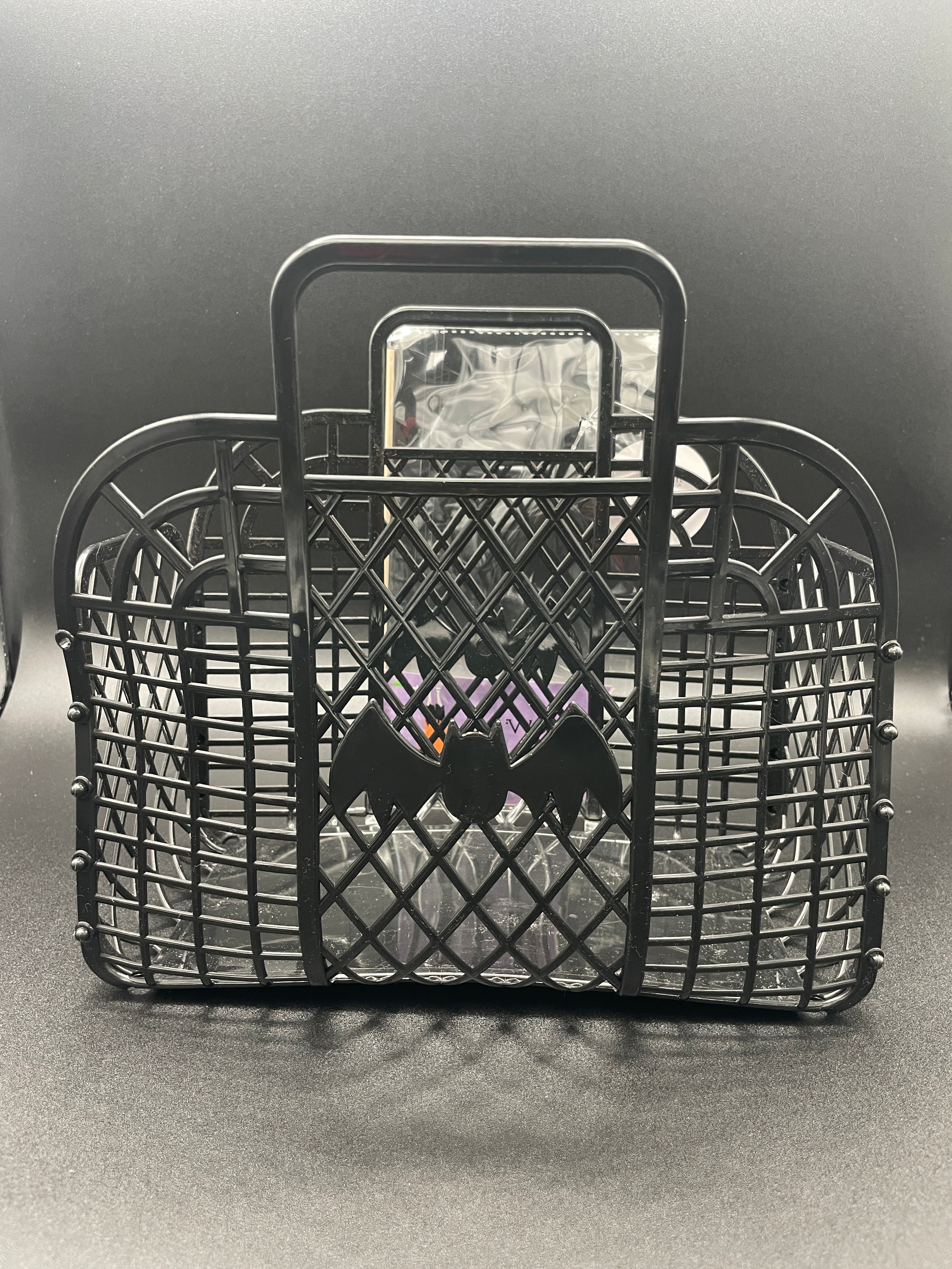 Target Halloween Jelly Bag Basket With Flag Choose Color Style Lavender Cat Black Bat Orange Pumpkin
