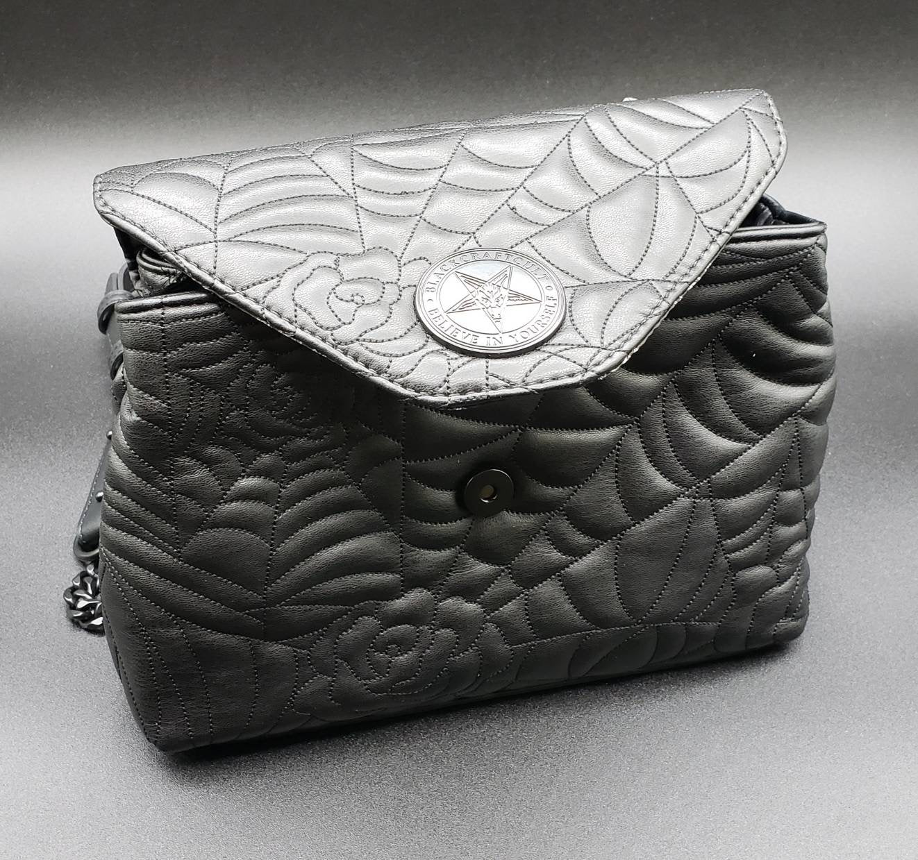 BlackCraft Cult Charlotte Spider Quilt Shoulder Bag