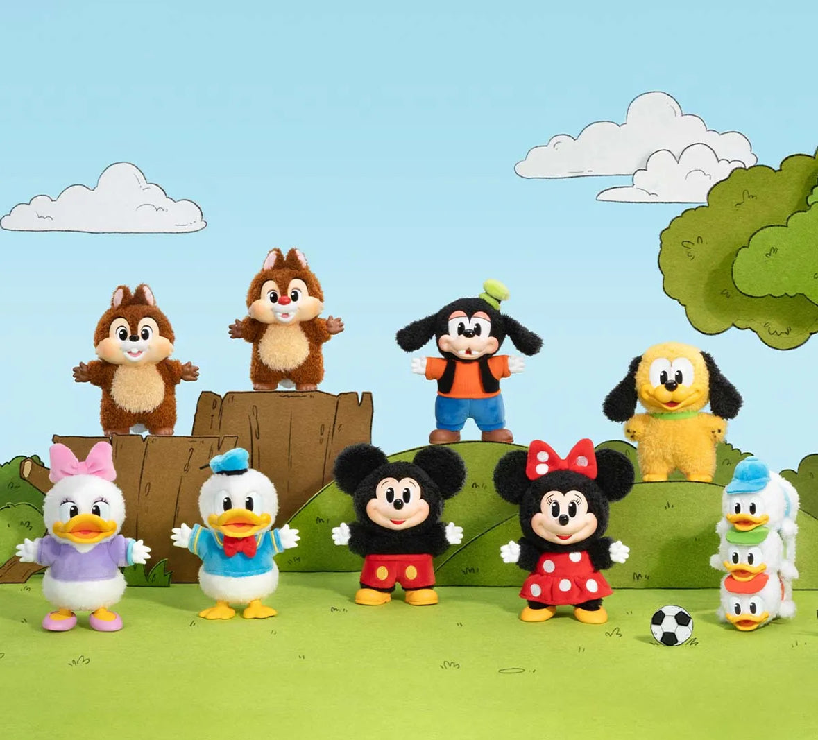 Popmart Mickey Family Cute Together Keychain Series Figures