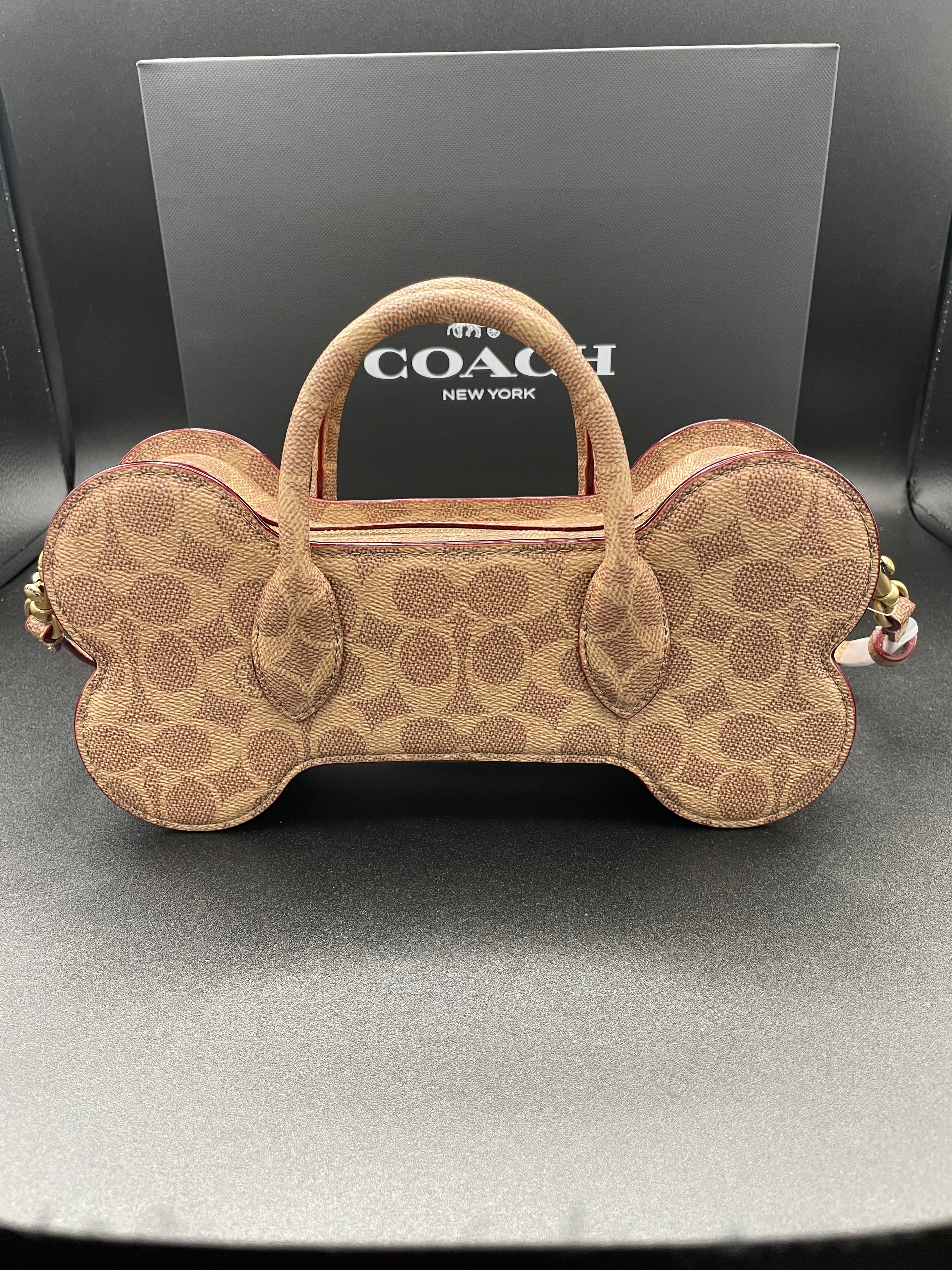 Coach Bone Bag In Signature AOP Canvas Imported