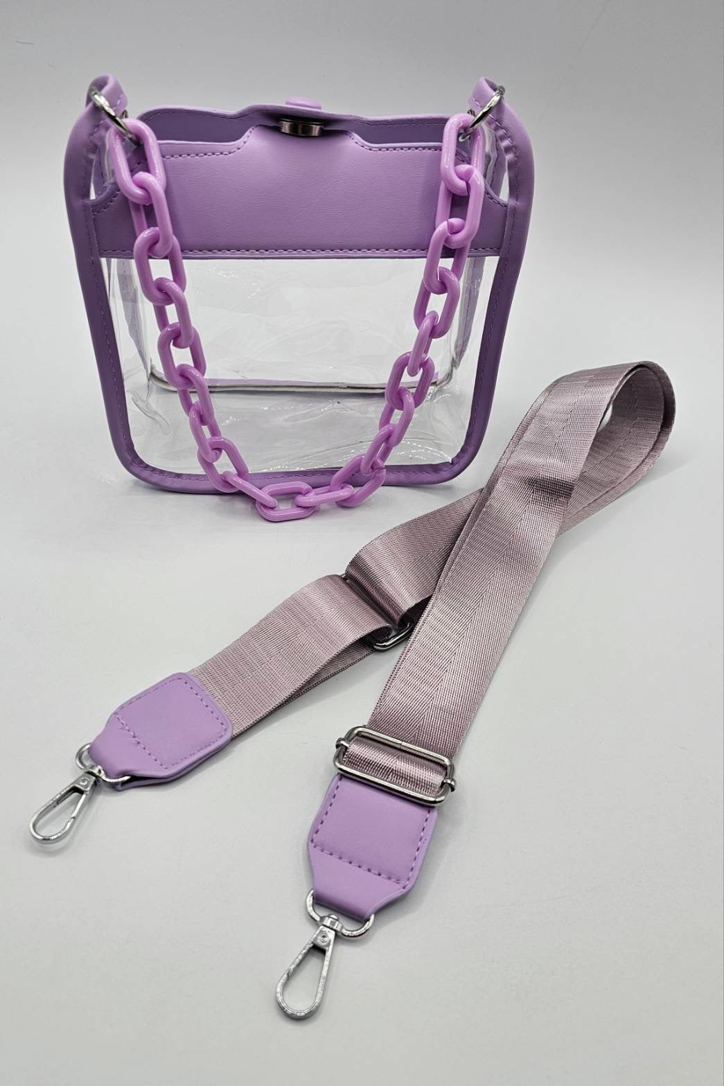 Transparent Shoulder Bag With Chain Strap Choose Color