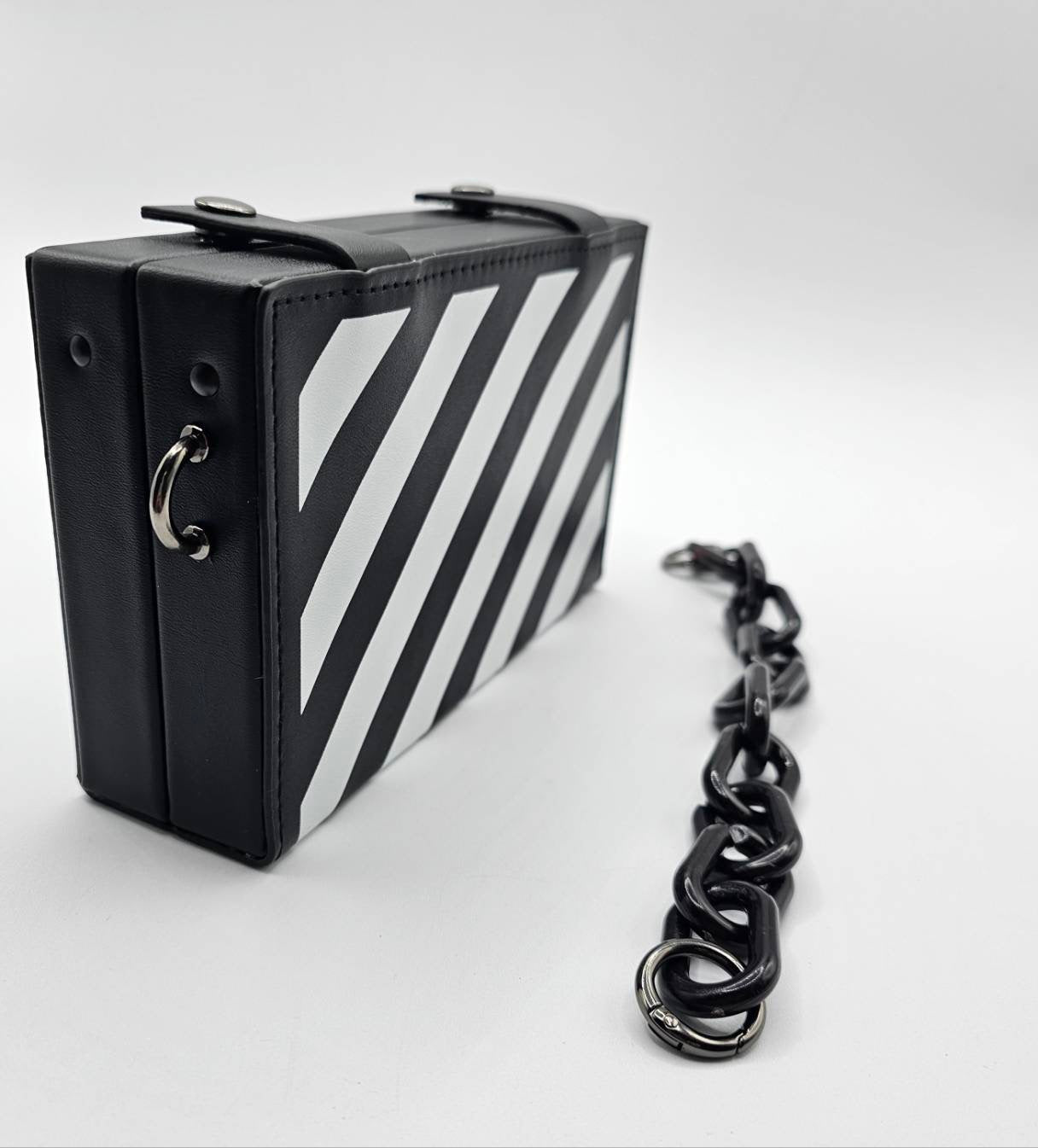 Striped or Checkerboard Box Crossbody Choose Design