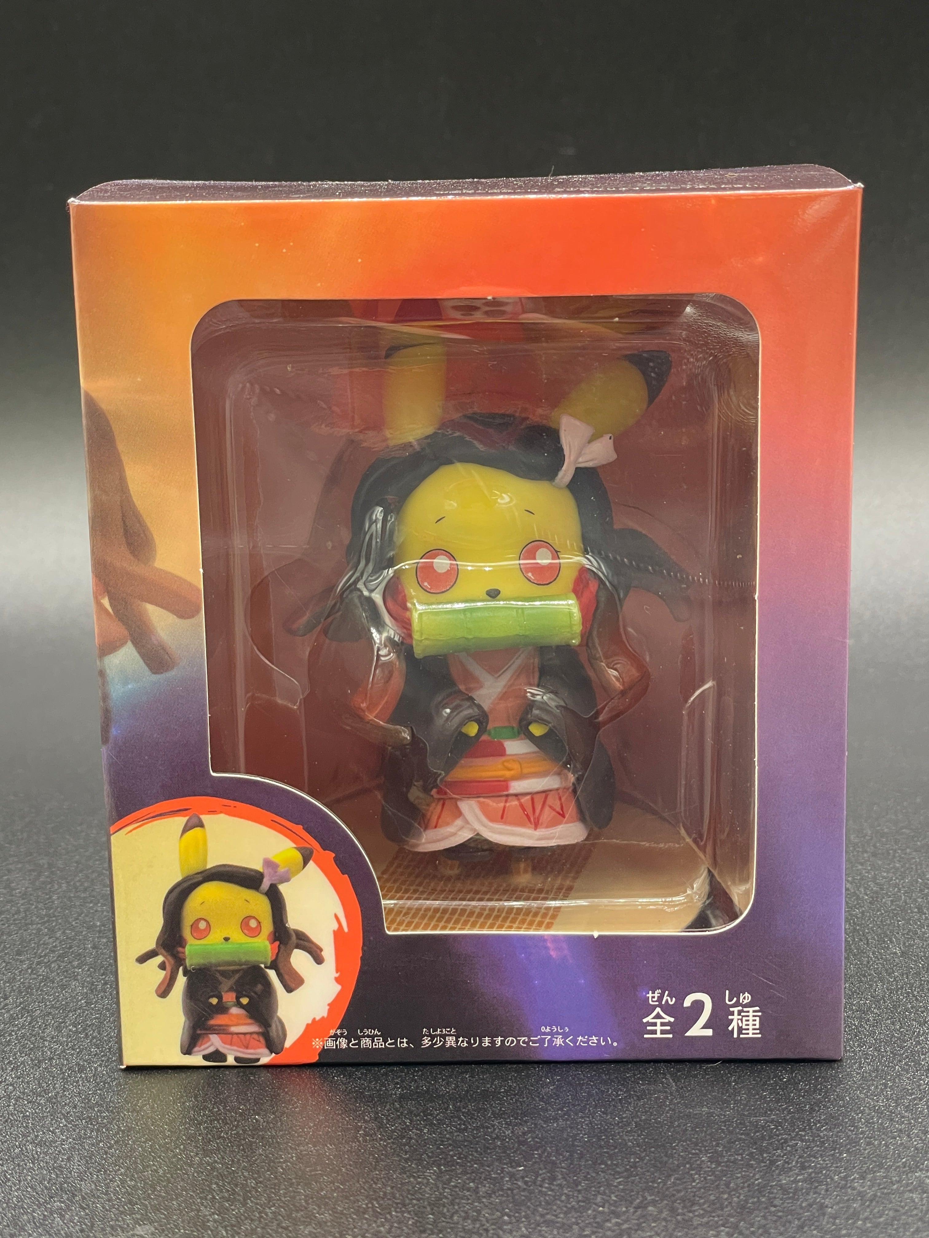 Demon Slayer Pokemon Pikachu Nezuko Cosplay Figurine With Stand