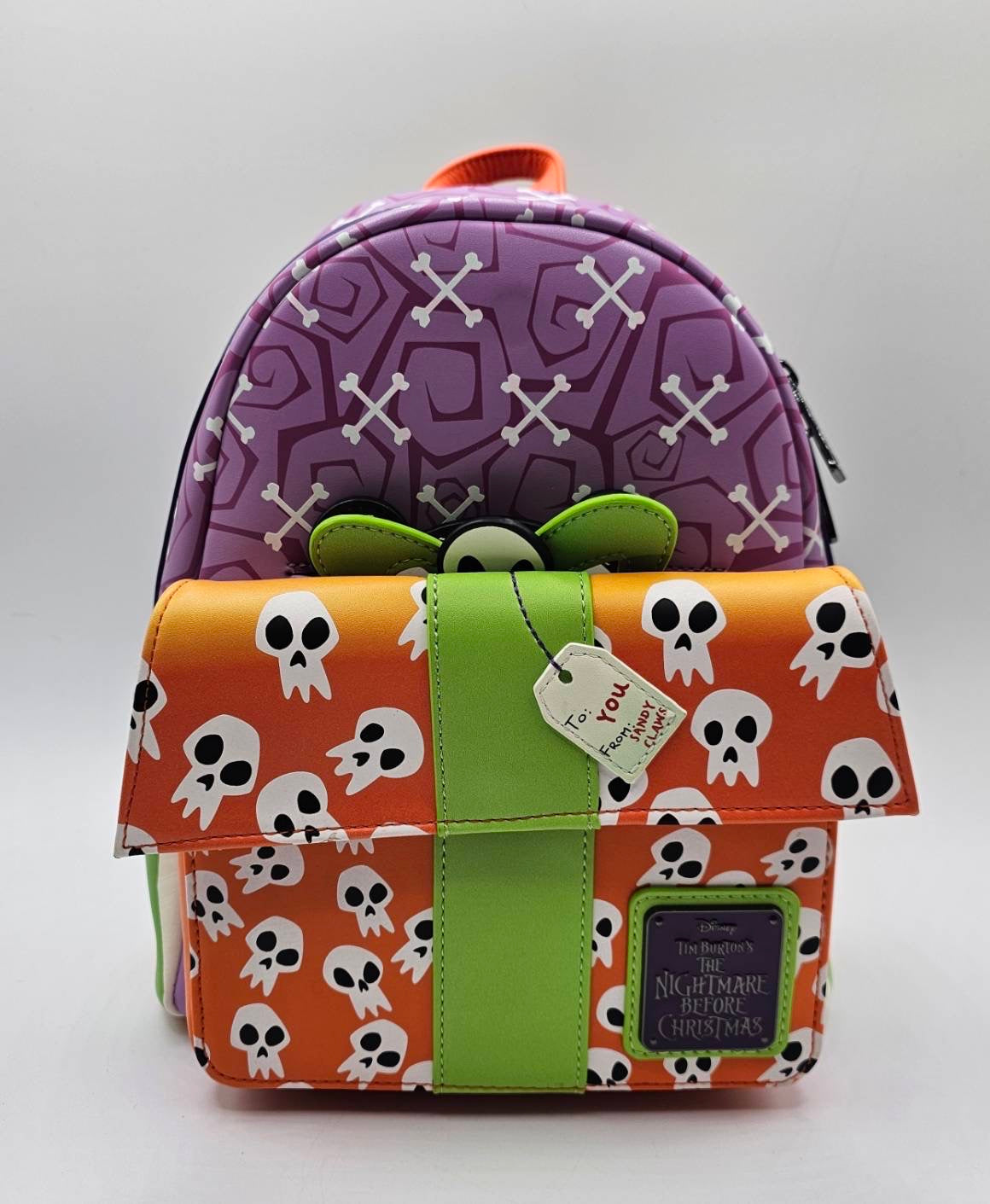 Loungefly Disney The Nightmare Before Christmas Scary Teddy Present Backpack and Cardholder