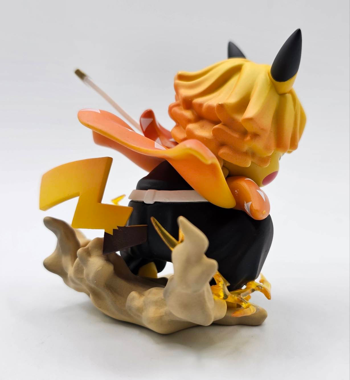 Demon Slayer Pokemon Pikachu Charging Zenitsu Cosplay Figurine