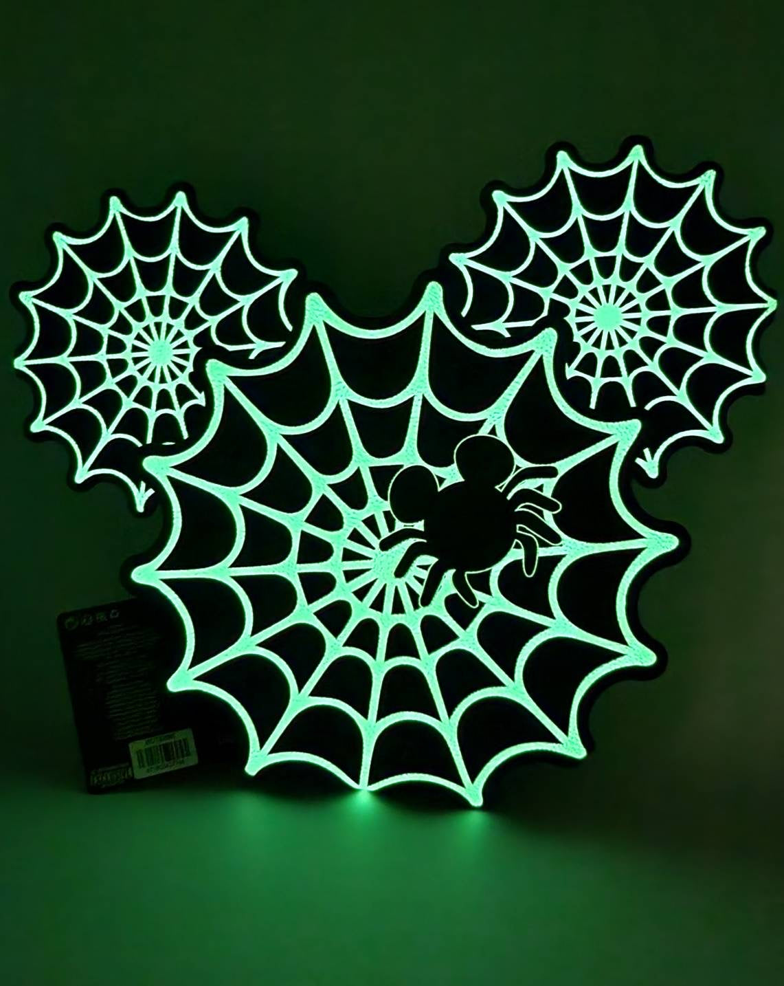 Entertainment Earth Disney Mickey Mouse Spiderweb Glow-in-the-Dark Crossbody Purse