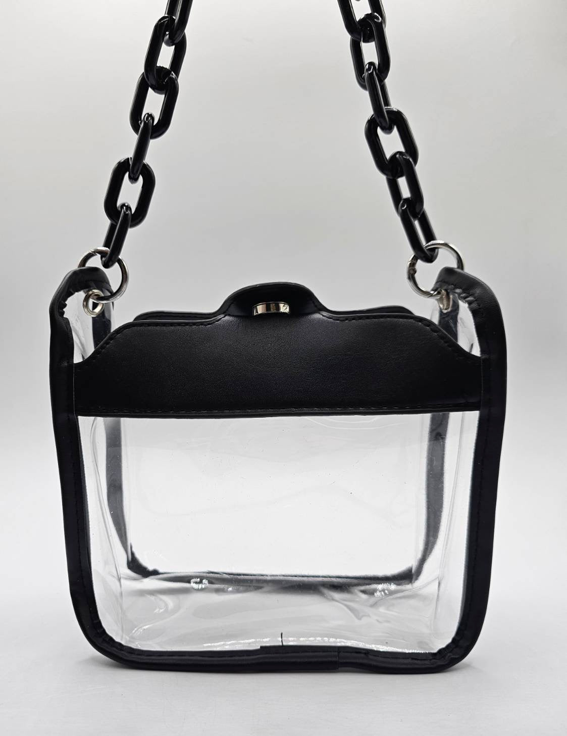 Transparent Shoulder Bag With Chain Strap Choose Color