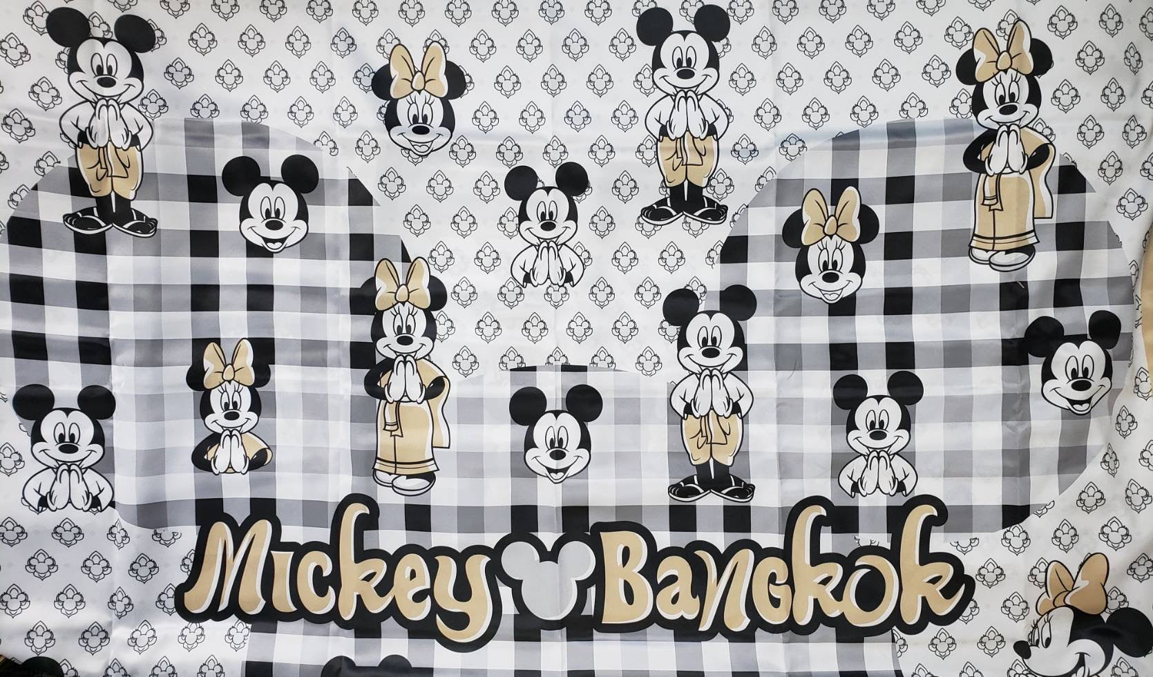 Disney Mickey Bangkok Go Local Collection Scarf Scarves Shawl Imported