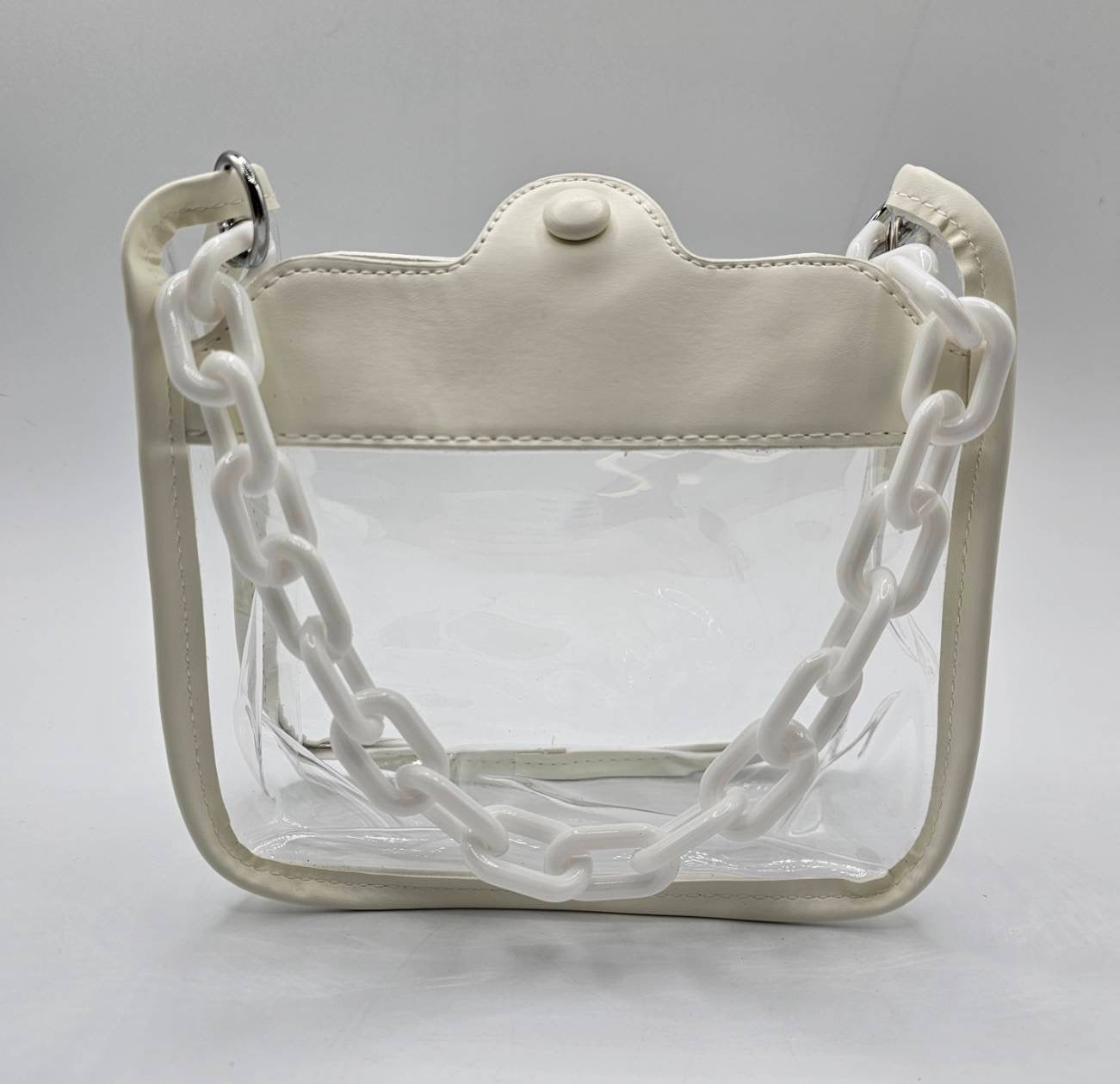 Transparent Shoulder Bag With Chain Strap Choose Color