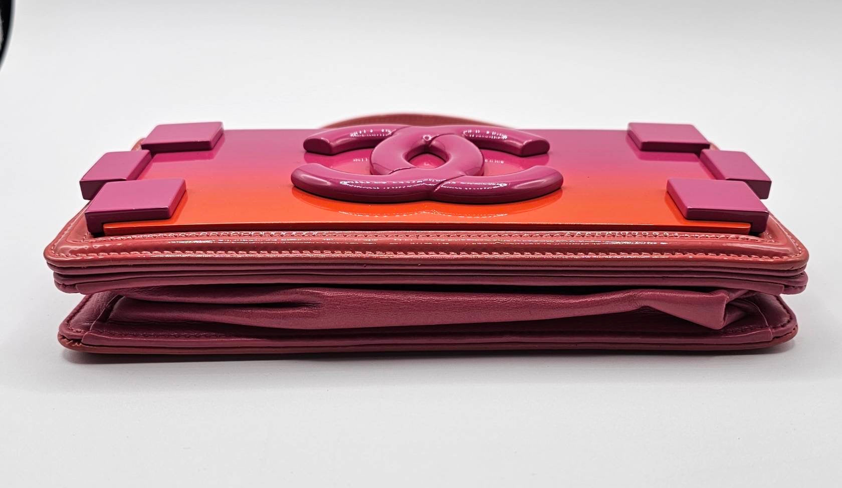 Chanel Lego Hot Pink Patent Brick Ombre Patent Flap