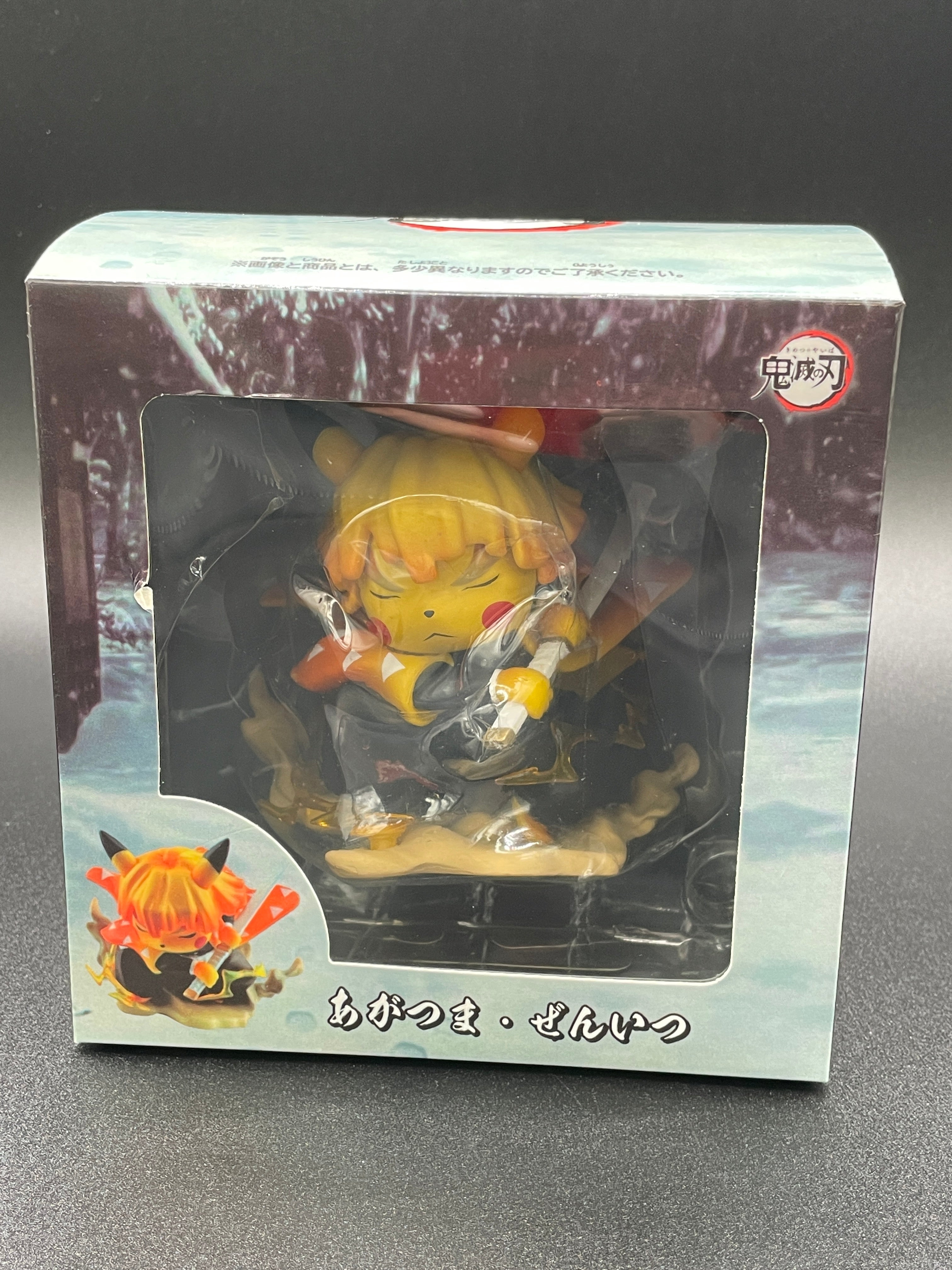 Demon Slayer Pokemon Pikachu Charging Zenitsu Cosplay Figurine