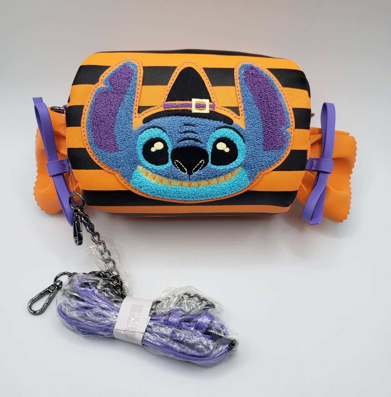 Lilo and Stitch Striped Halloween Candy Wrapper Crossbody Bag and Cardholder