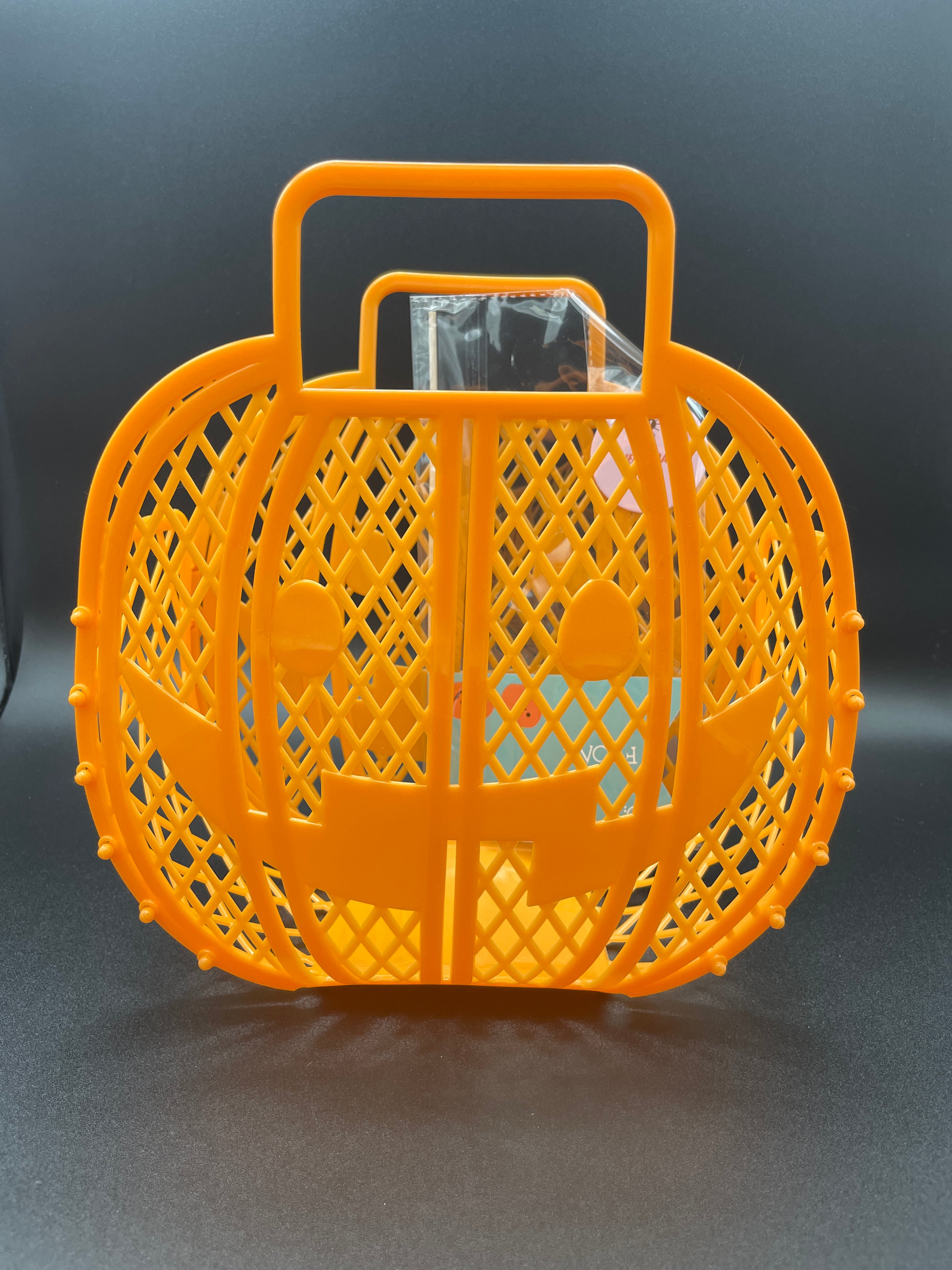 Target Halloween Jelly Bag Basket With Flag Choose Color Style Lavender Cat Black Bat Orange Pumpkin