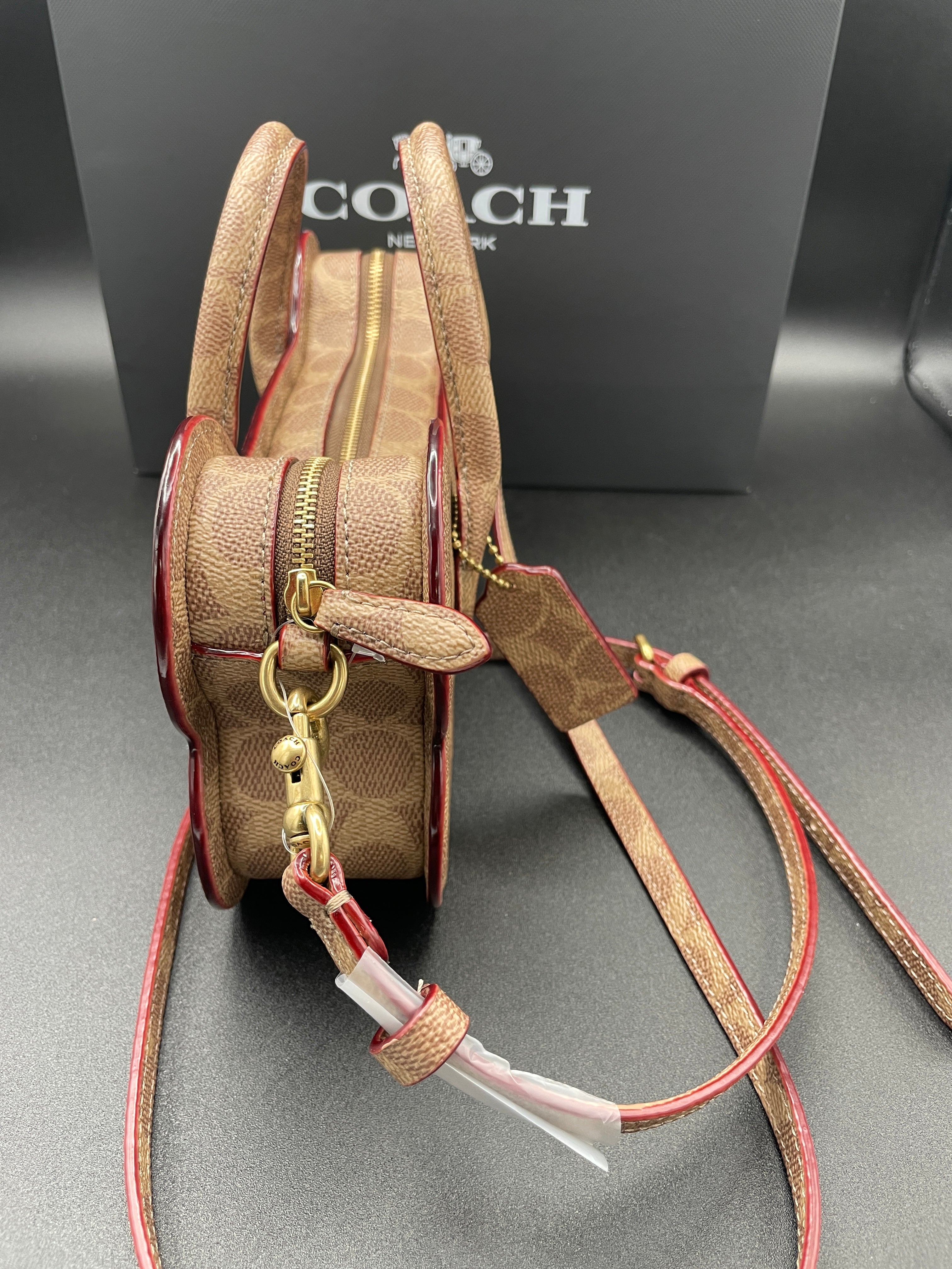 Coach Bone Bag In Signature AOP Canvas Imported