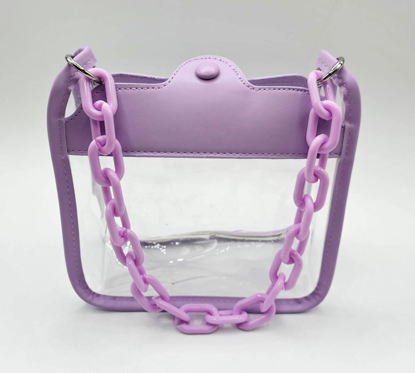 Transparent Shoulder Bag With Chain Strap Choose Color