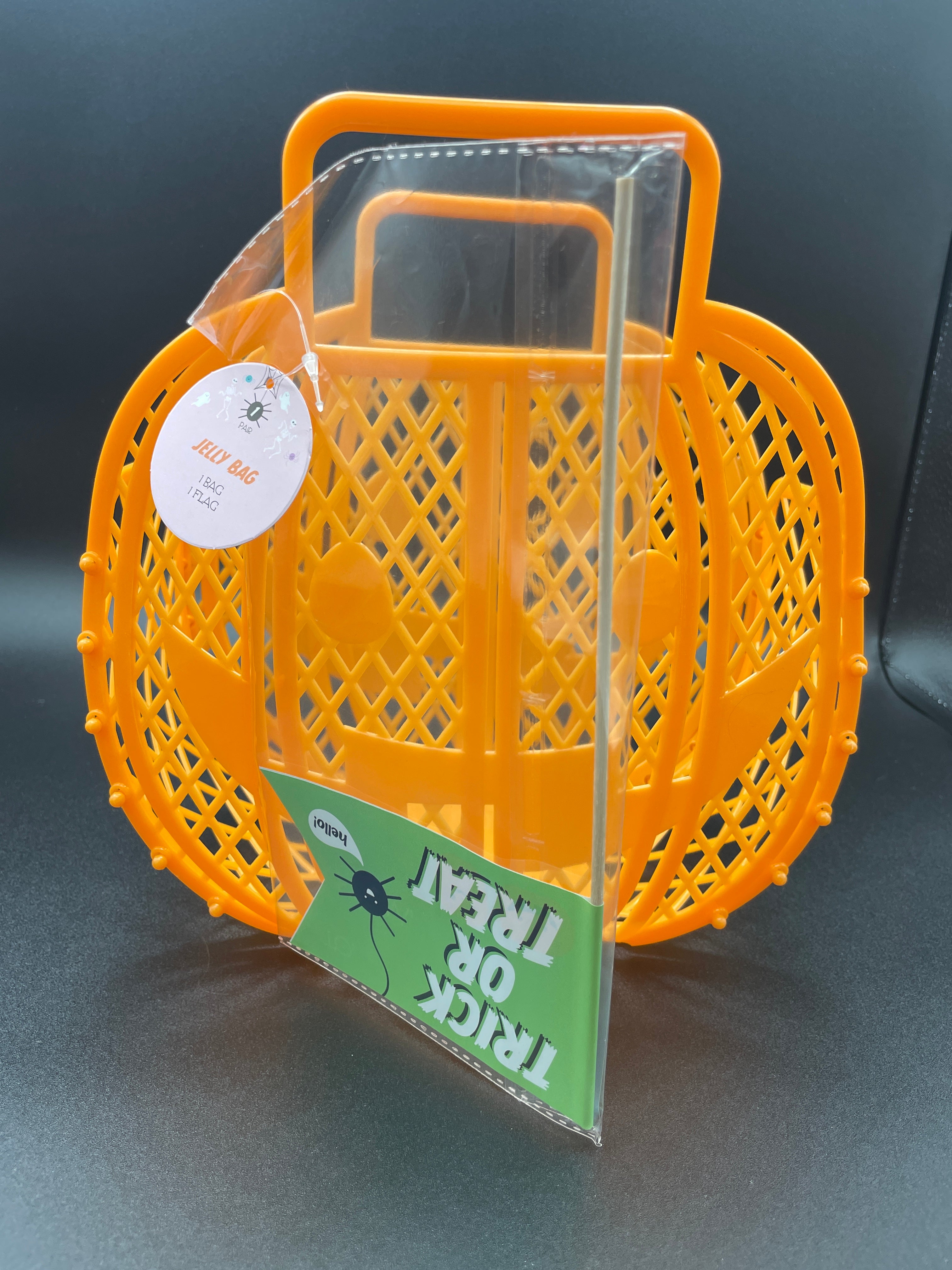 Target Halloween Jelly Bag Basket With Flag Choose Color Style Lavender Cat Black Bat Orange Pumpkin