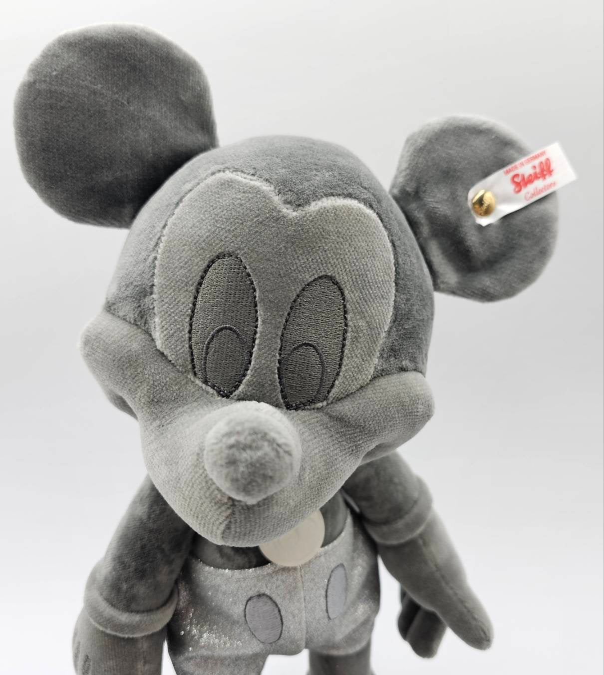 Disney 100 Steiff - Platinum Mickey Mouse 12" Collectible Teddy Bear