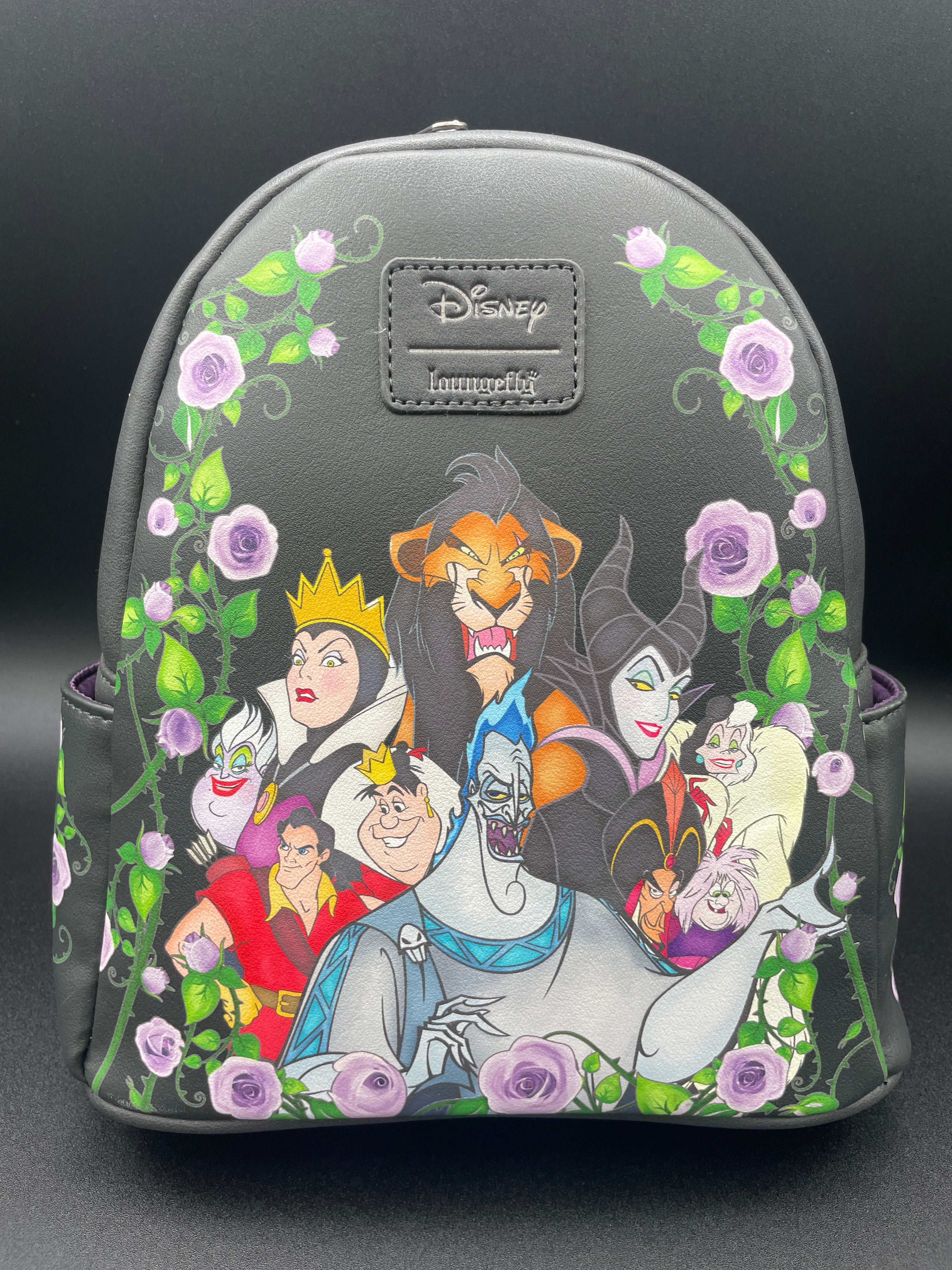 Loungefly disney villains cheap debossed mini backpack