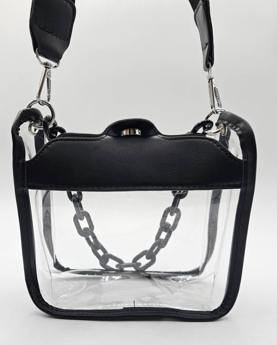 Transparent Shoulder Bag With Chain Strap Choose Color