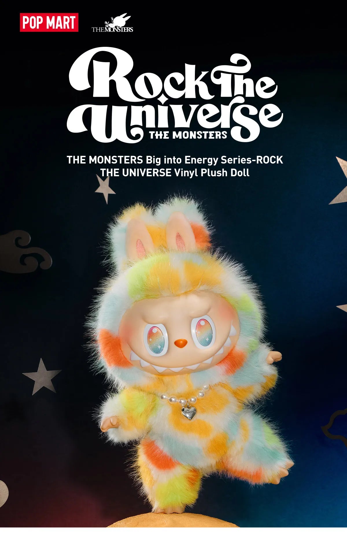 THE MONSTERS Big into Energy Series-ROCK THE UNIVERSE Vinyl Plush Doll
