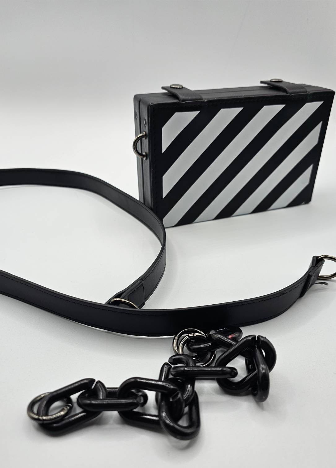 Striped or Checkerboard Box Crossbody Choose Design