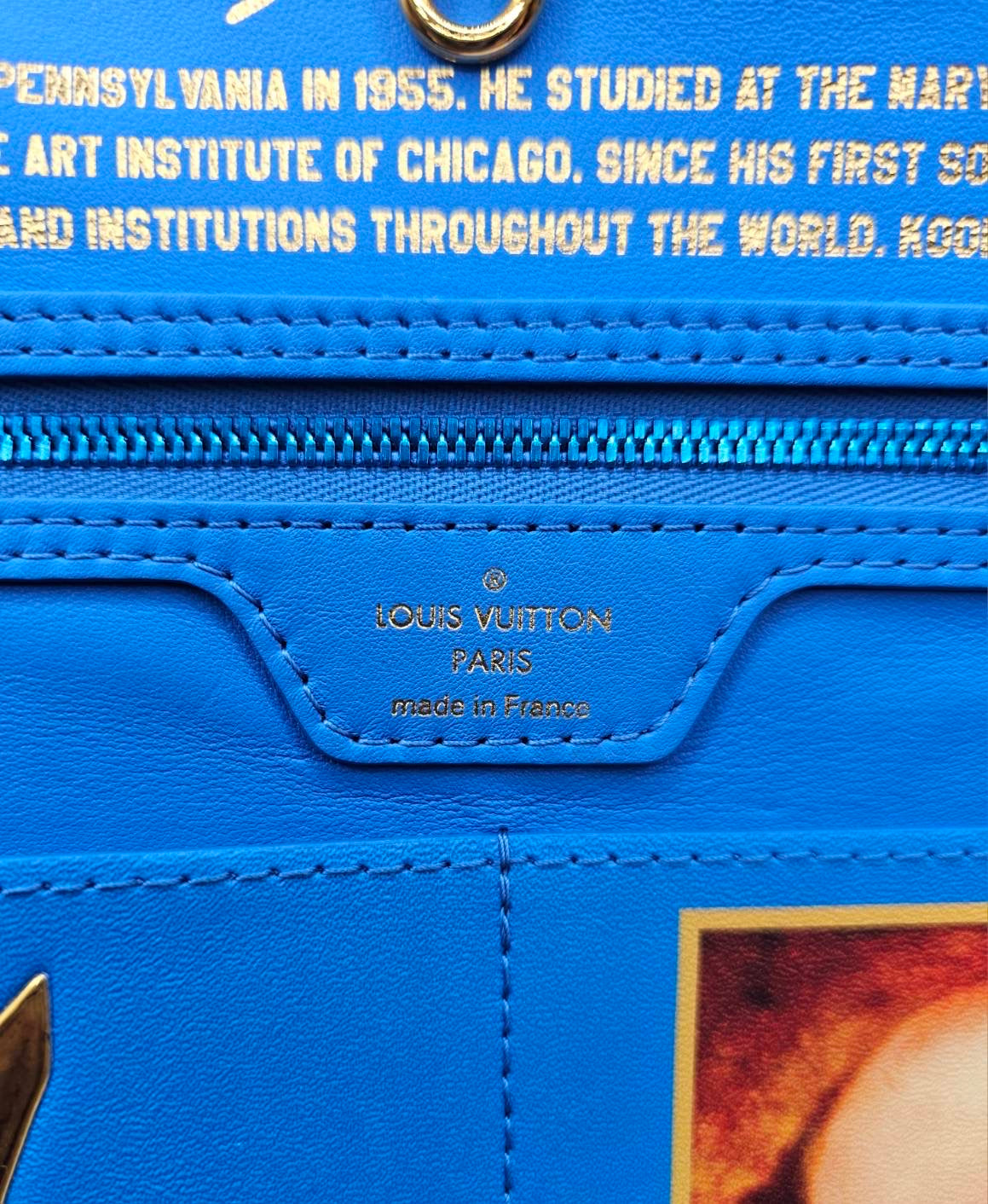 Louis Vuitton Ltd. Ed. Neverfull Jeff Koons Rubens Mm in Blue