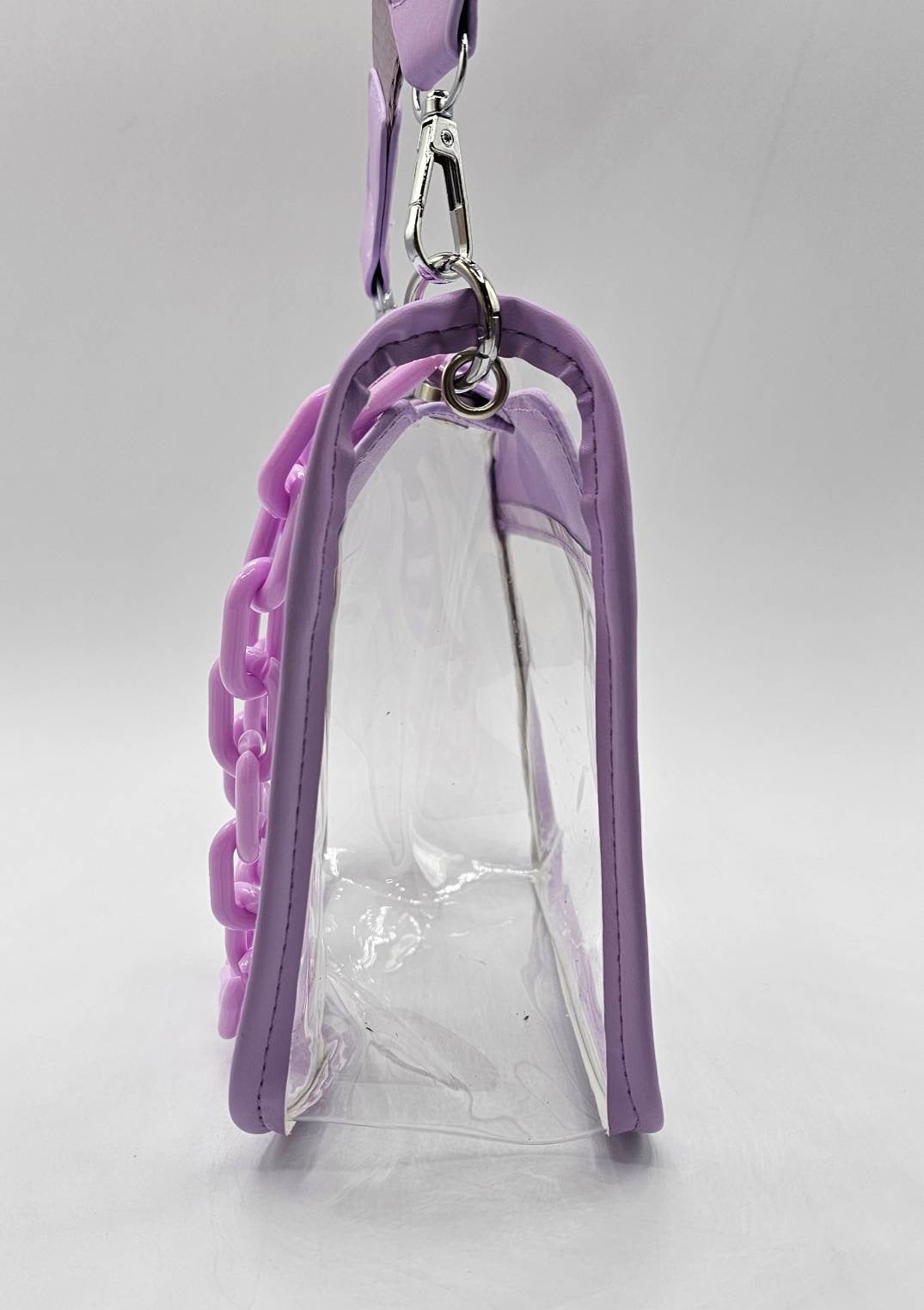 Transparent Shoulder Bag With Chain Strap Choose Color