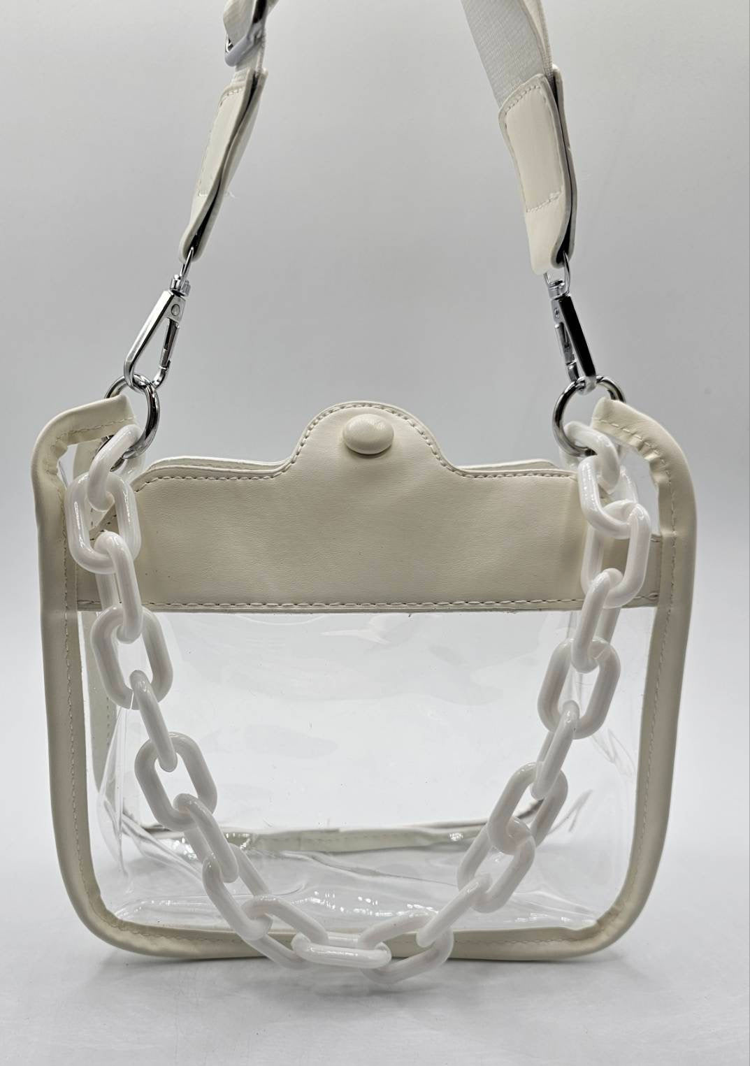 Transparent Shoulder Bag With Chain Strap Choose Color