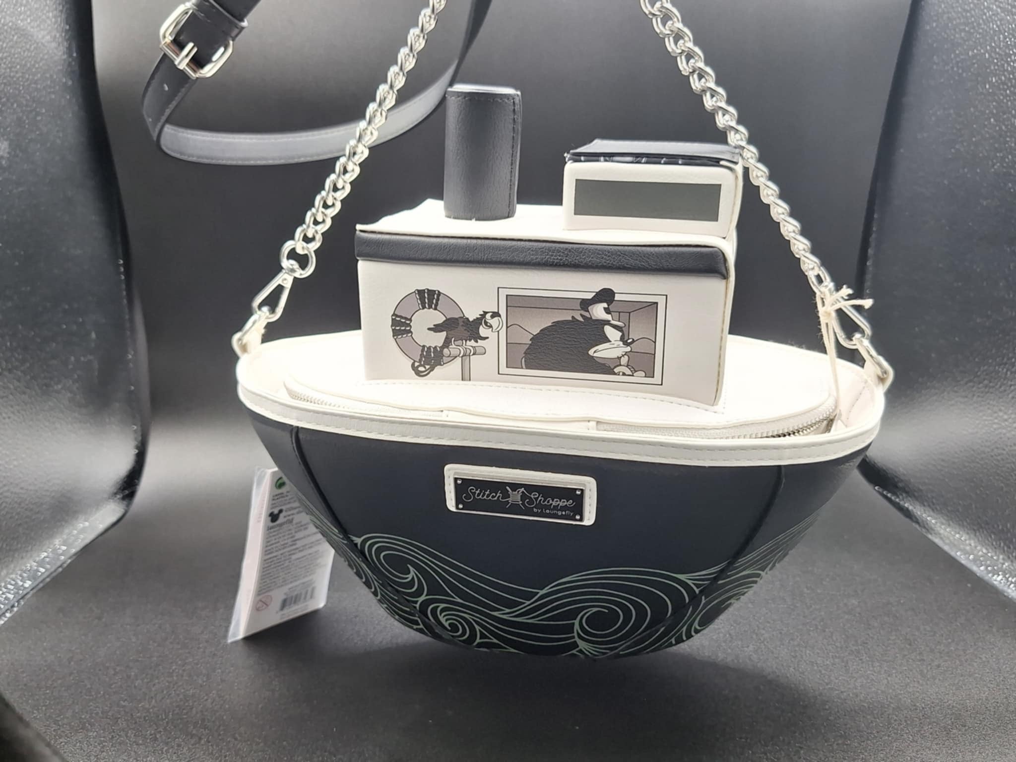 Disney Loungefly Stitch Shoppe Exclusive Steamboat Willie Figural Crossbody Bag