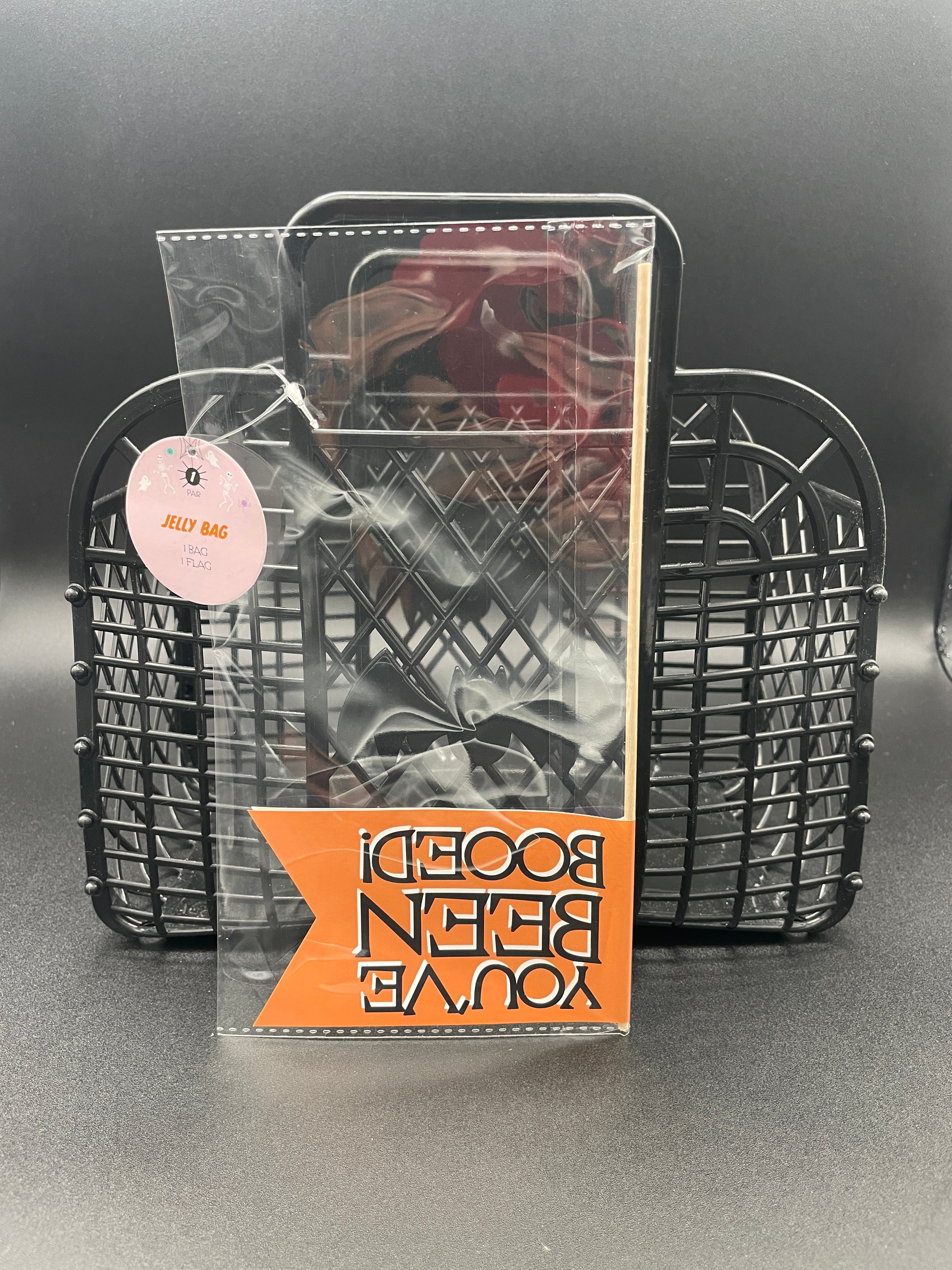 Target Halloween Jelly Bag Basket With Flag Choose Color Style Lavender Cat Black Bat Orange Pumpkin
